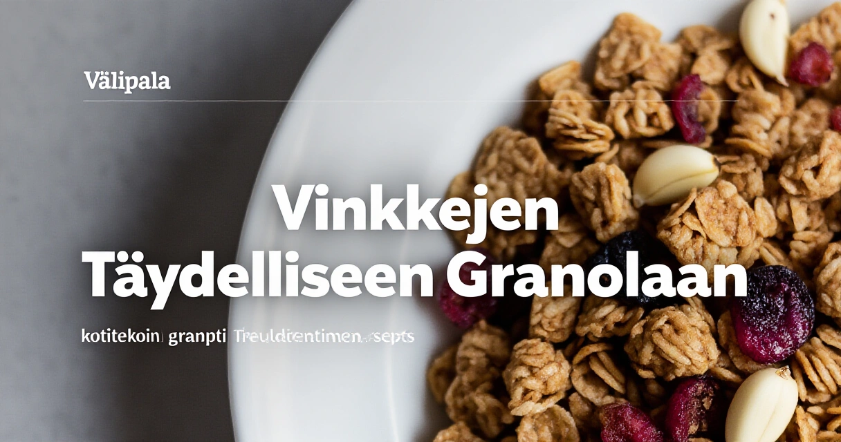 Vinkkejä Täydelliseen Granolaan